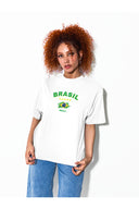 Brasil Oversize Tişört - Beyaz