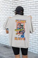 Funk Oversize Tişört - Gri