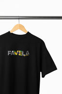 Favela Grafik Oversize Tişört - Siyah