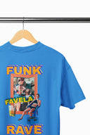 Funk Oversize Tişört - Mavi