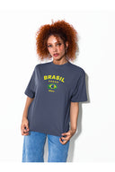 Brasil Oversize Tişört - Füme