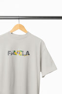 Favela Grafik Oversize Tişört - Gri