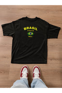Brasil Oversize Tişört - Siyah