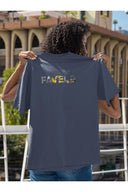 Favela Grafik Oversize Tişört - Füme