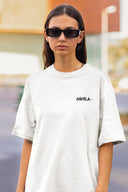 Favela Minimal Oversize Tişört - Beyaz