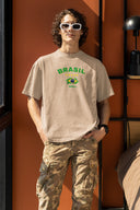 Brasil Oversize Tişört - Bej