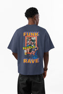 Funk Oversize Tişört - Füme