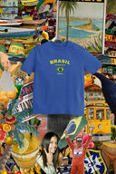 Brasil Oversize Tişört - Sax Mavi