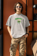 Brasil Oversize Tişört - Gri