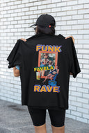 Funk Oversize Tişört - Siyah