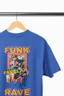 Funk Oversize Tişört - Sax Mavi