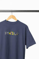 Favela Grafik Oversize Tişört - Füme