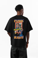 Funk Oversize Tişört - Siyah