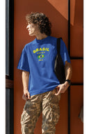 Brasil Oversize Tişört - Sax Mavi
