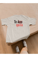 Tequila Oversize Tişört - Gri