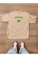 Brasil Oversize Tişört - Bej