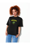 Brasil Oversize Tişört - Siyah