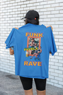 Funk Oversize Tişört - Mavi