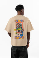 Funk Oversize Tişört - Bej