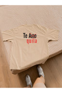 Tequila Oversize Tişört - Bej
