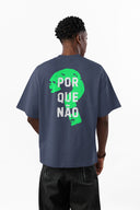 Porque Oversize Tişört - Füme