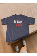 Tequila Oversize Tişört - Füme