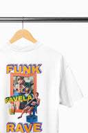 Funk Oversize Tişört - Beyaz