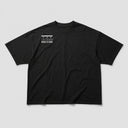 Baskı Altında Oversize T-Shirt - Siyah