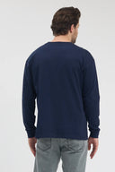 Uzun Kollu T-Shirt - Lacivert