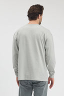 Uzun Kollu T-Shirt - Boyalı Gri