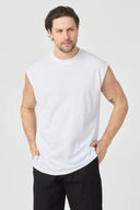 Fitness Kolsuz T-Shirt - Beyaz