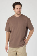 Oversize T-Shirt 30/2 - Sütlü Kahve