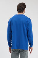 Uzun Kollu T-Shirt - Sax Mavi