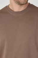 Oversize T-Shirt 30/2 - Sütlü Kahve