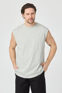 Fitness Kolsuz T-Shirt - Boyalı Gri