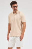Polo Yaka T-Shirt - Bej