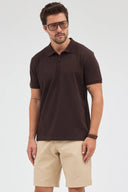Polo Yaka T-Shirt - Kahve
