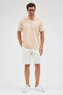 Polo Yaka T-Shirt - Bej
