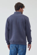 Yarım Fermuarlı Sweatshirt - Füme