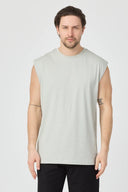 Fitness Kolsuz T-Shirt - Boyalı Gri