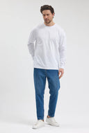 Uzun Kollu T-Shirt - Beyaz
