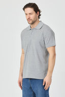 Polo Yaka T-Shirt - Gri Melanj