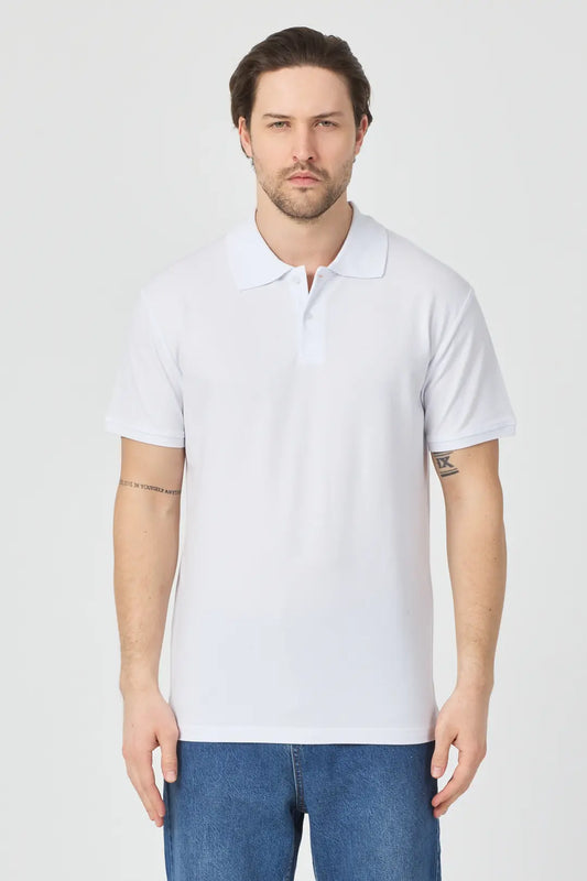 Polo Yaka T-Shirt - Beyaz