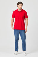 Polo Yaka T-Shirt - Kırmızı