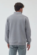 Yarım Fermuarlı Sweatshirt - Gri