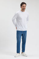 Uzun Kollu T-Shirt - Beyaz