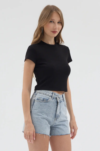 Basic Crop - Siyah