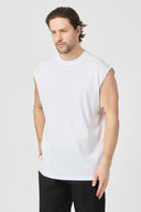 Fitness Kolsuz T-Shirt - Beyaz