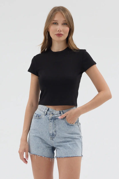 Basic Crop - Siyah