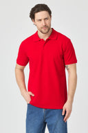 Polo Yaka T-Shirt - Kırmızı
